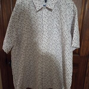 George Men's Cream and Brown Patterned Shirt